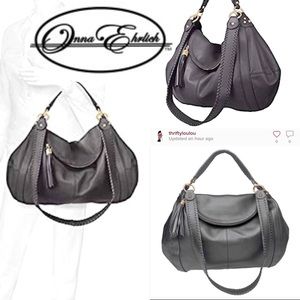 Onna Ehrlich “Rachel” genuine leather boho handbag